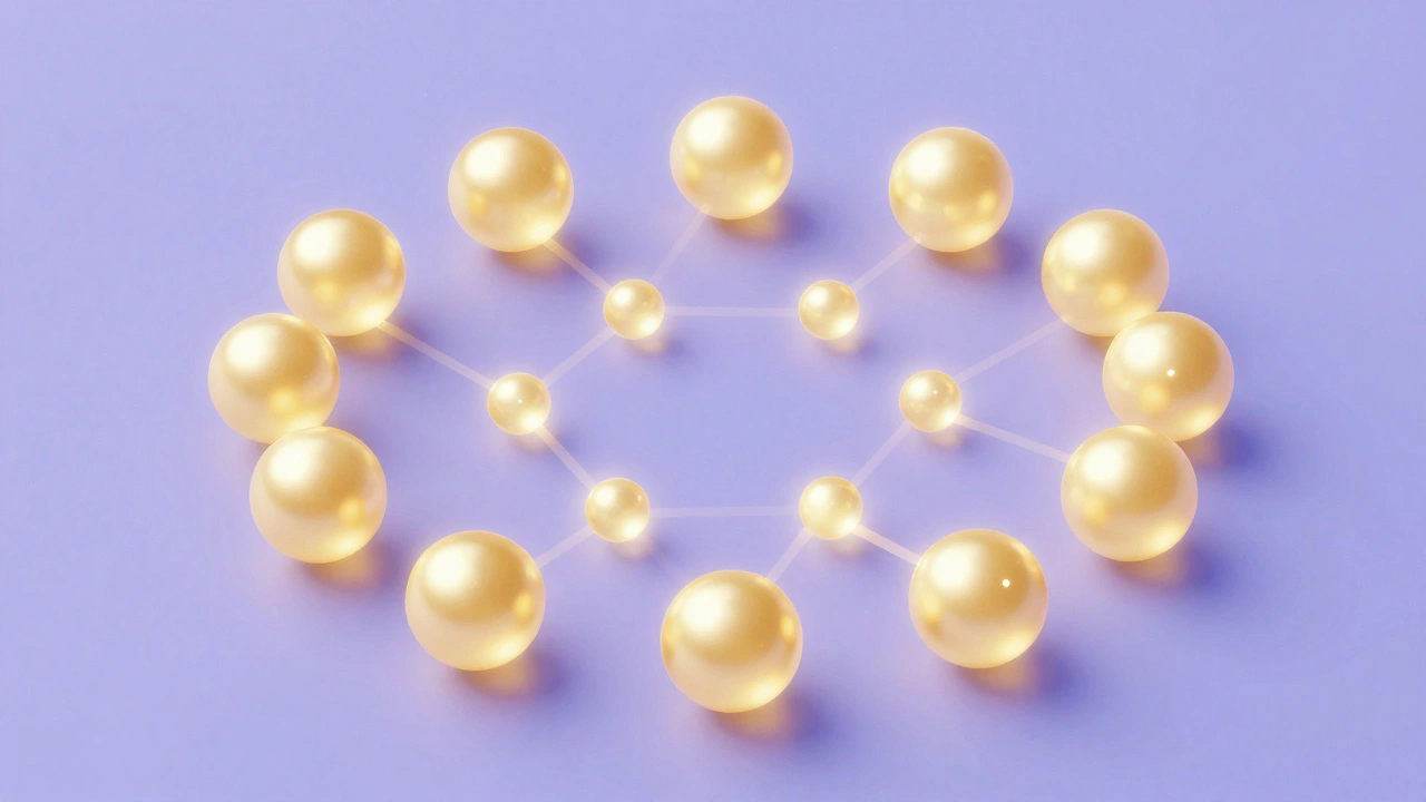 Glowing orbs connected in a protective circle.