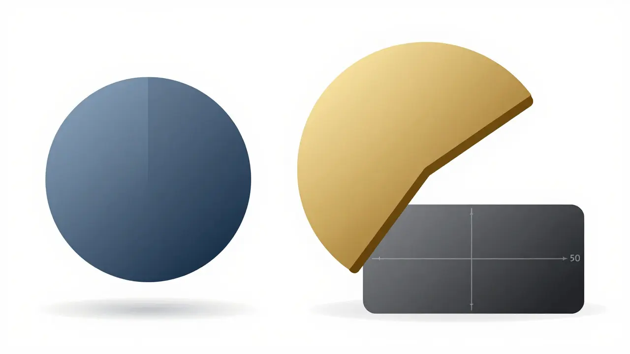 Abstract geometric shapes illustrating different revenue split models in a minimalist style