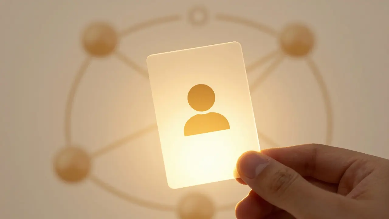 Hand holding a glowing verification token symbolizing transparent appeals